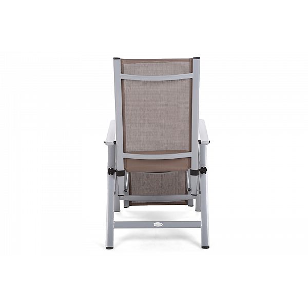 Набір садових стільців Ibiza Relax Silver / Taupe зі столиком Cuba Silver