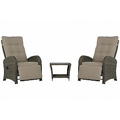 Садові меблі з техноротангу Saloniki Brown / Beige