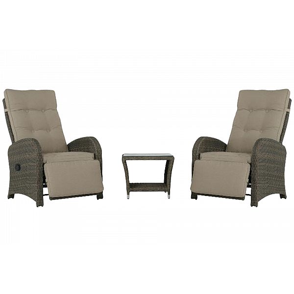 Садові меблі з техноротангу Saloniki Brown / Beige