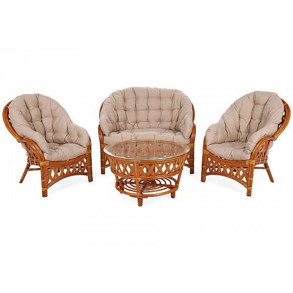 Садові меблі з ротангу Diego Orange / Latte 3+1