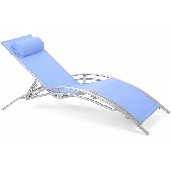 Садовий шезлонг Aruba Silver/Blue
