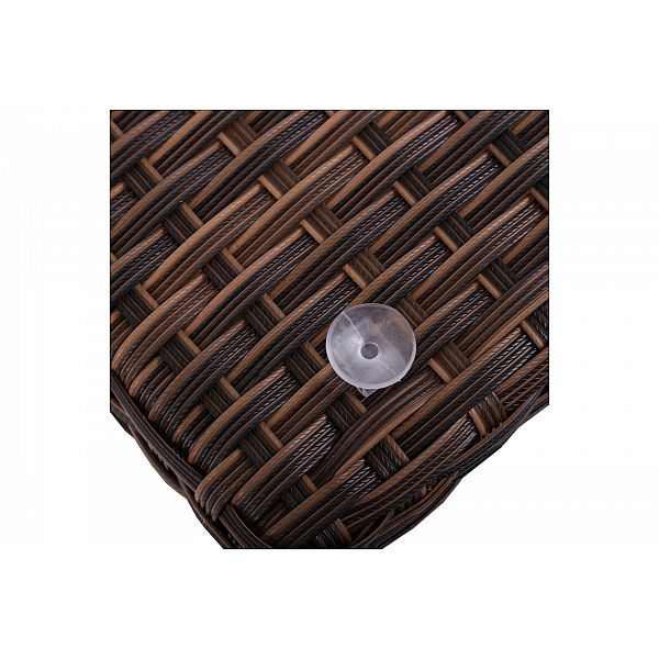 Садовий шезлонг з техноратангу Bora Bora Brown / Taupe зі столиком Toronto Brown