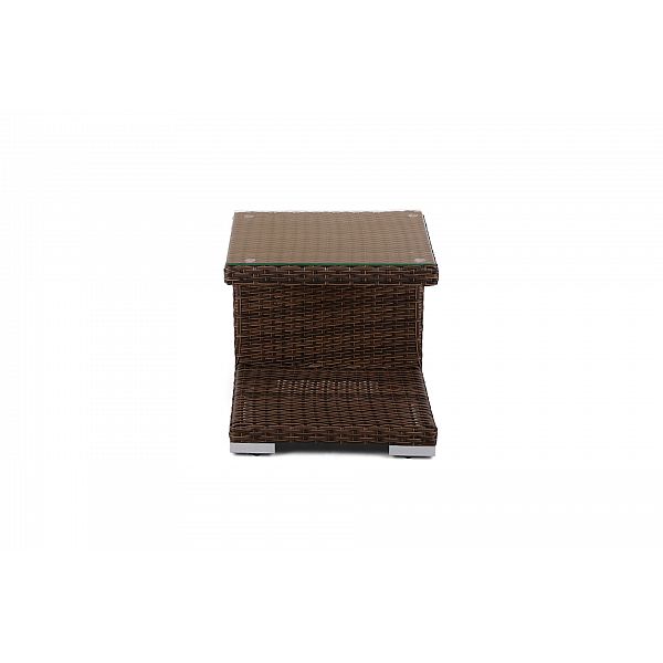 Садовий шезлонг з техноратангу Bora Bora Brown / Taupe зі столиком Toronto Brown