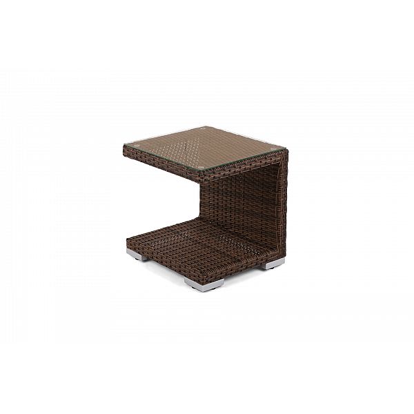 Садовий шезлонг з техноратангу Bora Bora Brown / Taupe зі столиком Toronto Brown