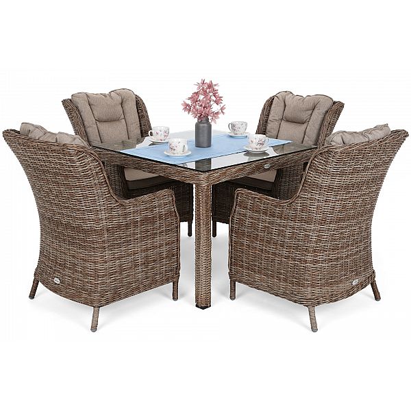 Техноратанг садові меблі Bristol Square Ginger / Brown Melange 4+1