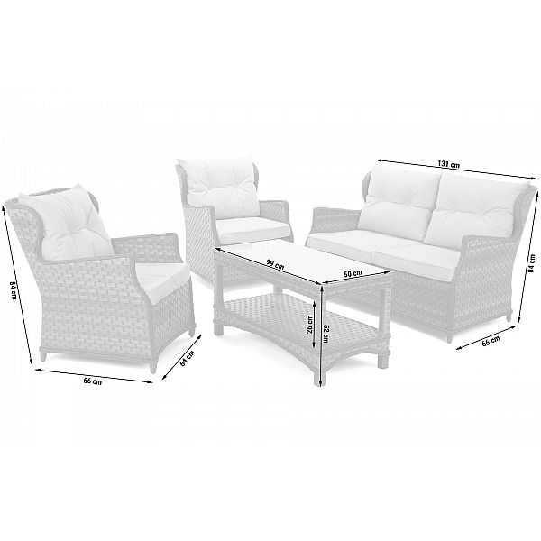 Садові меблі з техноратангу Siena Grey / Light Grey