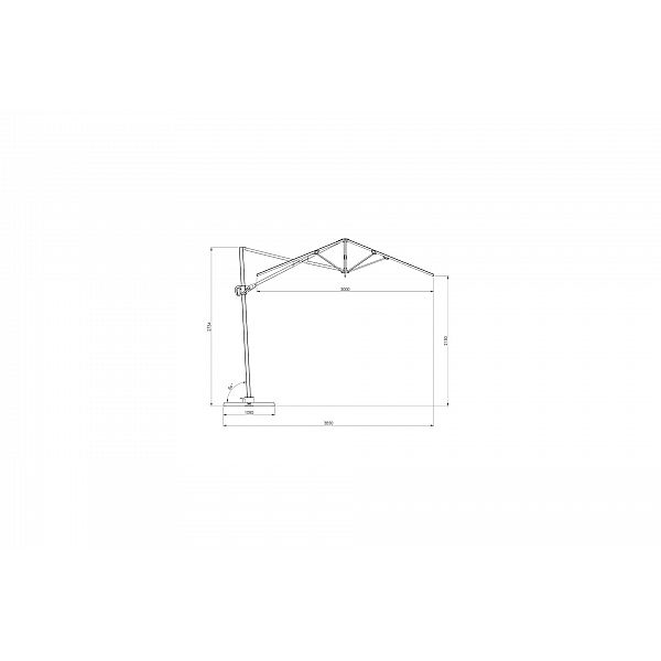 Парасолька садова Litex Garden Rio 300 см Silver / Ecru