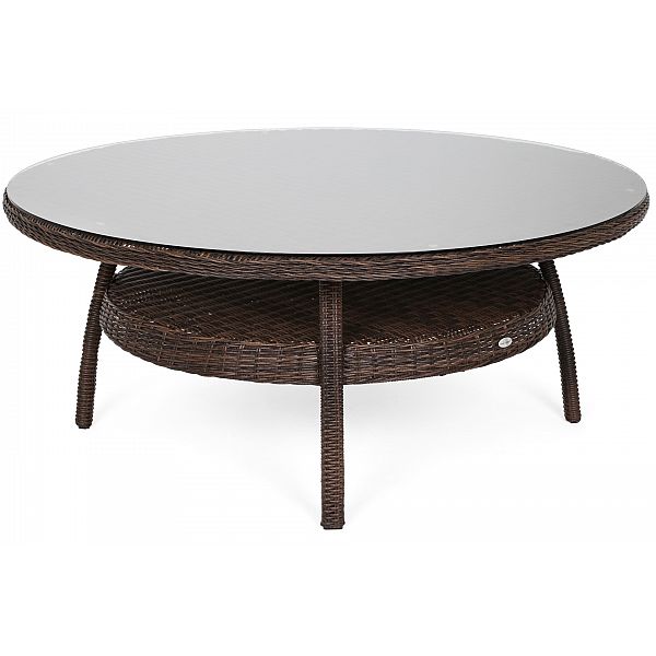 Садові меблі з технораттанга Bristol Round Elegant 180 см Brown Mat / Brown Melange 8+1 виставка