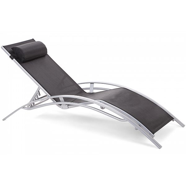 Садовий лежак Aruba Silver/Black