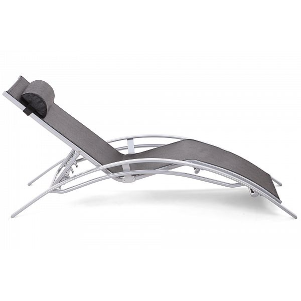 Садовий лежак Aruba Silver/Black