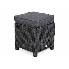 Садовий пуф з техноратангу California Grey / Grey Melange