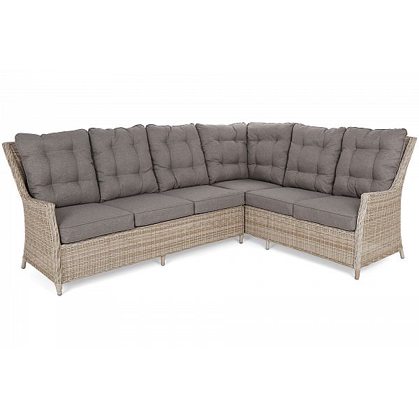 Правий кутовий диван із техноротангу Alicante Beige / Beige Melange