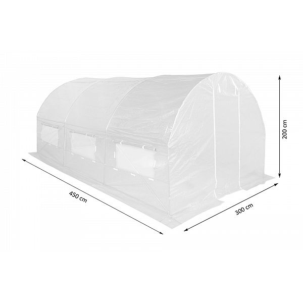 Фольгированный туннель 300 x 450 см (13,5 м²) каркас + белая фольга