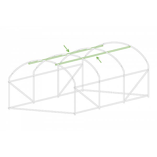 Фольгированный туннель 300 x 450 см (13,5 м²) каркас + белая фольга