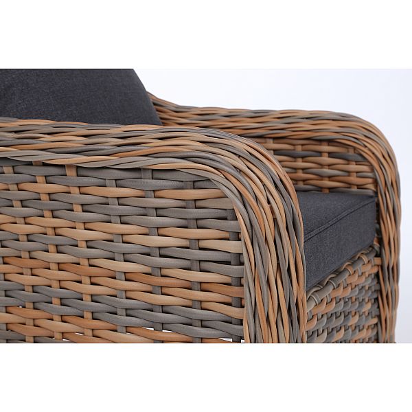 Садові меблі з техноратангу Foggia Ginger Melange / Dark Grey