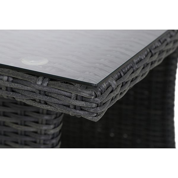 Кутовий садовий диван з техноротангу Bergamo Grey / Grey Melange