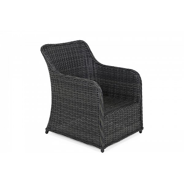 Кутовий садовий диван з техноротангу Bergamo Grey / Grey Melange