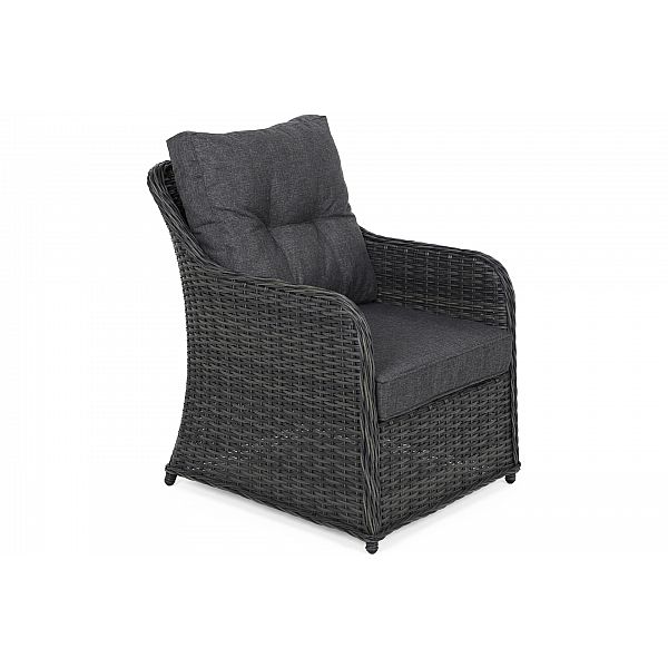 Кутовий садовий диван з техноротангу Bergamo Grey / Grey Melange