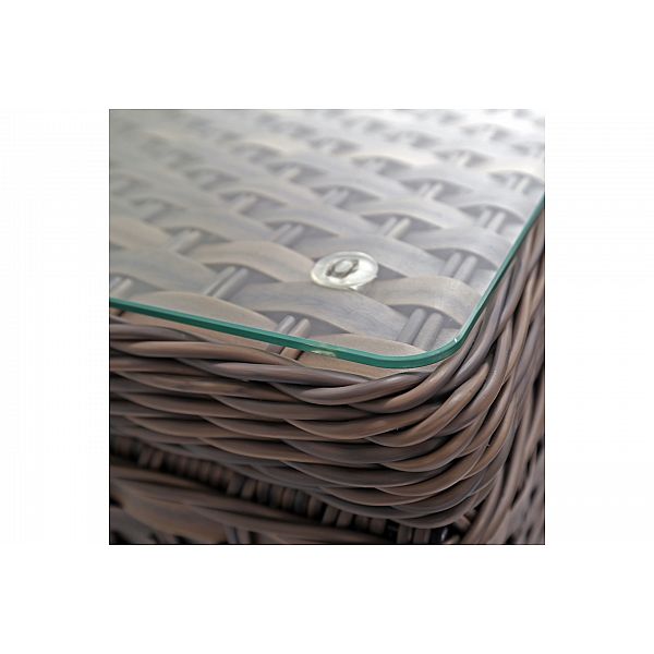 Кутові садові меблі з техноратангу Alhambra Brown / Grey