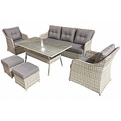 Садові меблі з техноротангу Bergamo Elegant Beige / Beige Melange
