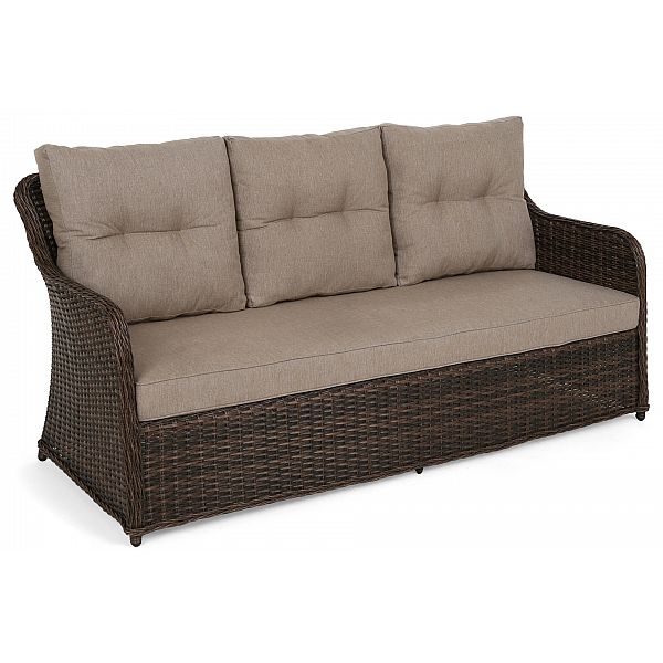 Садові меблі з техноратанга Bergamo Elegant Brown Mat / Brown Melange