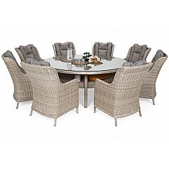 Садові меблі з техноротангу Bristol Round Elegant 180 см, Beige / Beige Melange ..