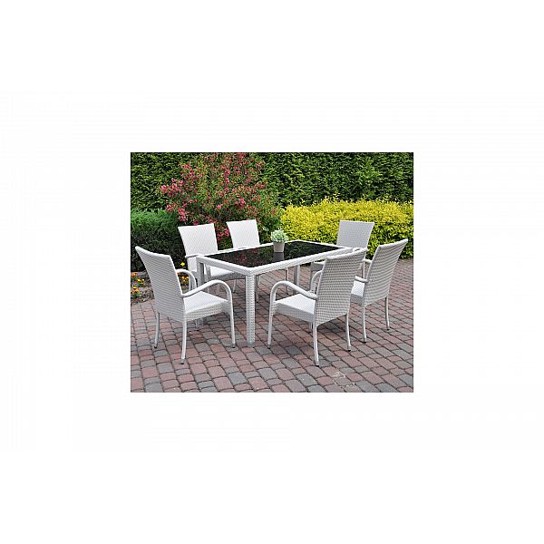 Меблі з техноротангу Mori Signal White 6+1