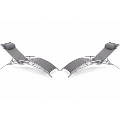 Садовий шезлонг Aruba Silver/Grey