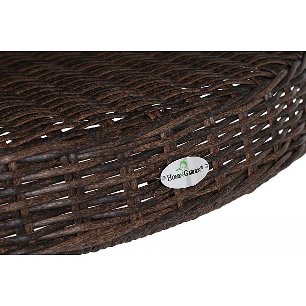 Садові меблі з техноротангу Bristol Round Elegant 150 см Brown Mat / Brown Melange 6+1