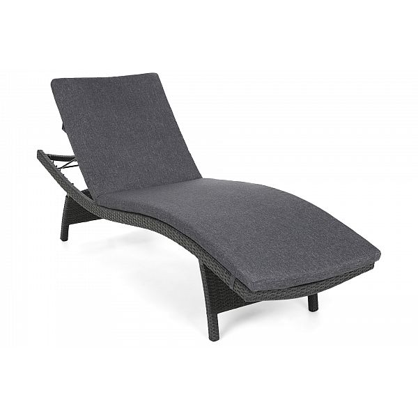 Садовий шезлонг з техноратангу Marbella Grey / Grey Melange