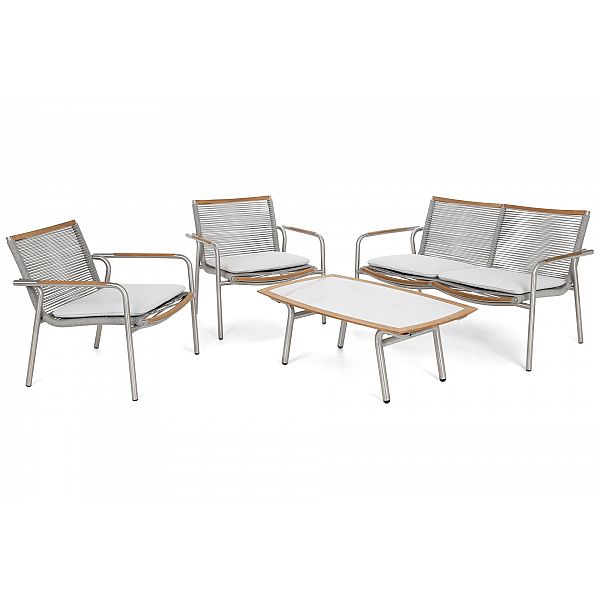 Виставка алюмінієвих садових меблів Genua Silver / Grey