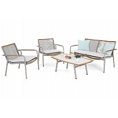 Виставка алюмінієвих садових меблів Genua Silver / Grey