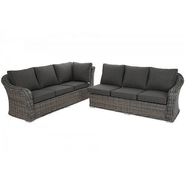 Кутовий набір садових меблів Foggia Silk Grey / Grey Melange