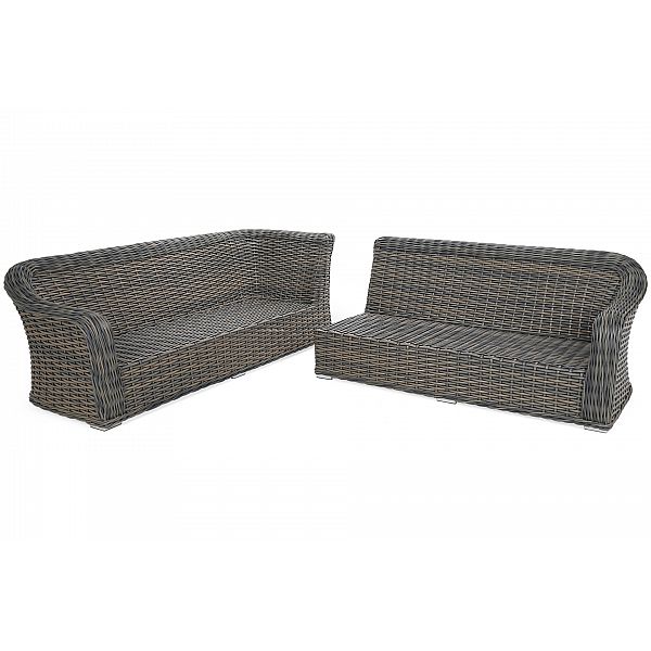 Кутовий набір садових меблів Foggia Silk Grey / Grey Melange