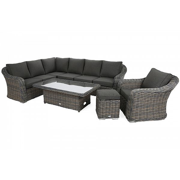 Кутовий набір садових меблів Foggia Silk Grey / Grey Melange