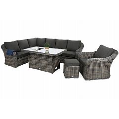 Кутовий набір садових меблів Foggia Silk Grey / Grey Melange