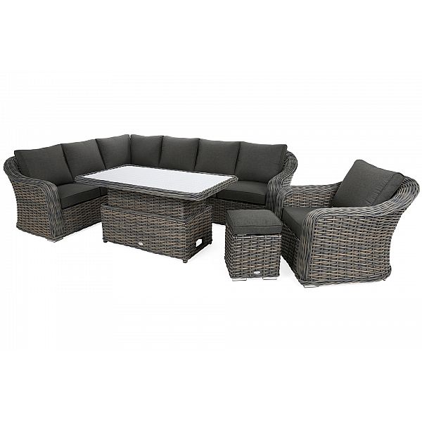 Кутовий набір садових меблів Foggia Silk Grey / Grey Melange