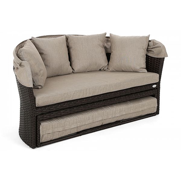 Садовий диван з балдахіном Sydney Beige / Brown Melange