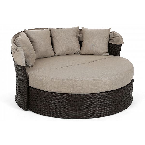 Садовий диван з балдахіном Sydney Beige / Brown Melange