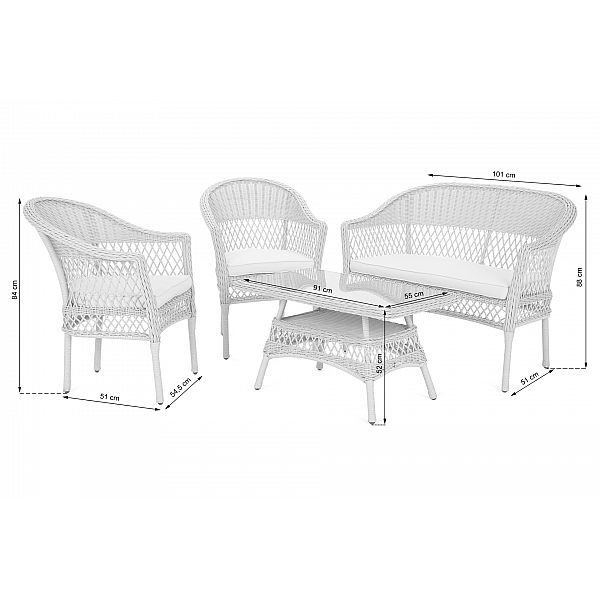 Садові меблі Arkadia Beige / Бежевий техноротанг