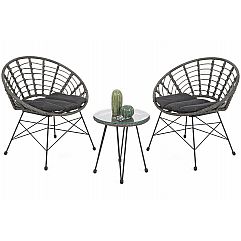 Садові меблі з техноратангу Loreto Grey / Grey