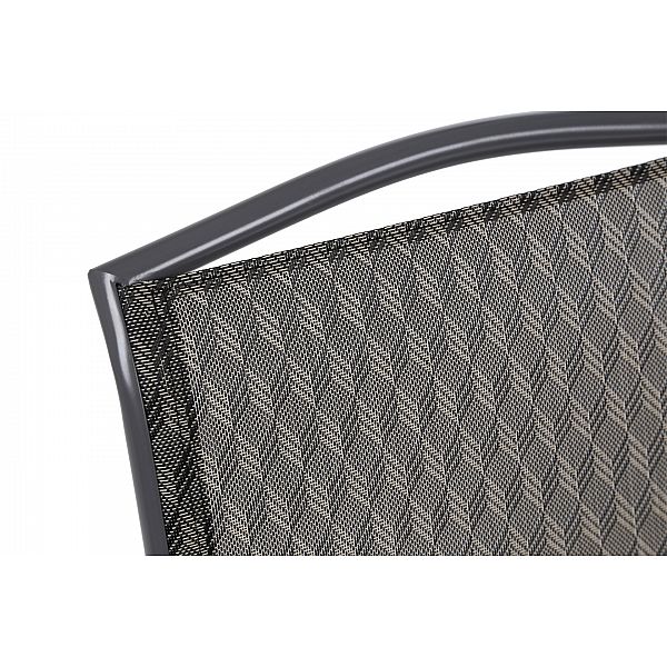 Металлический садовый стул Atlanta Grey/Black Diamond