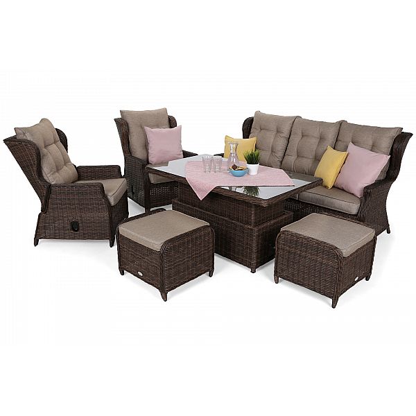 Садові меблі з техноротангу Memphis Brown Mat / Brown Melange
