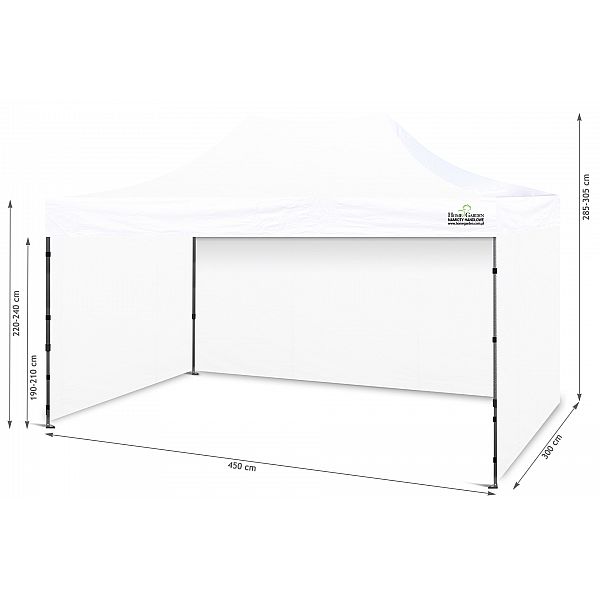 Торговий намет 450 x 300 см білий