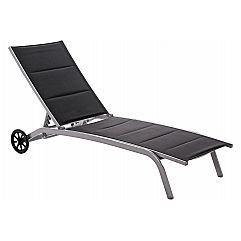 Алюмінієвий садовий шезлонг Ibiza Silver / Black II. види