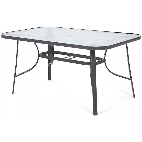 Садові меблі Sevilla металеві 150 см Атланта сірий / коричневий меланж 6+1