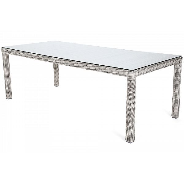Садові меблі з техноротангу Bristol 230 см Light Grey / Grey Melange 8+1