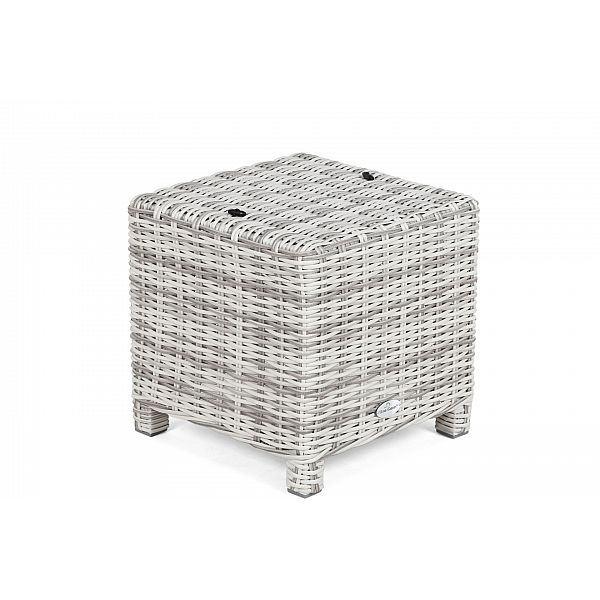 Садовий пуф з техноратангу California Light Grey / Grey Melange