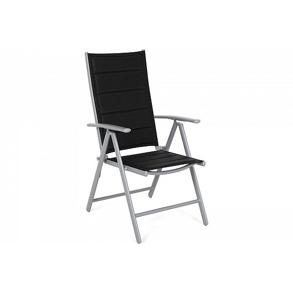 Садовий стілець Ibiza Silver / Black з алюмінію
