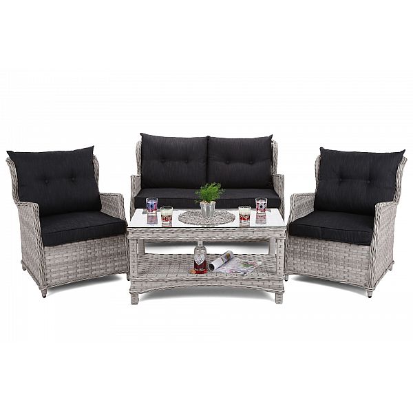 Садові меблі з техноратангу Siena Light Grey / Grey